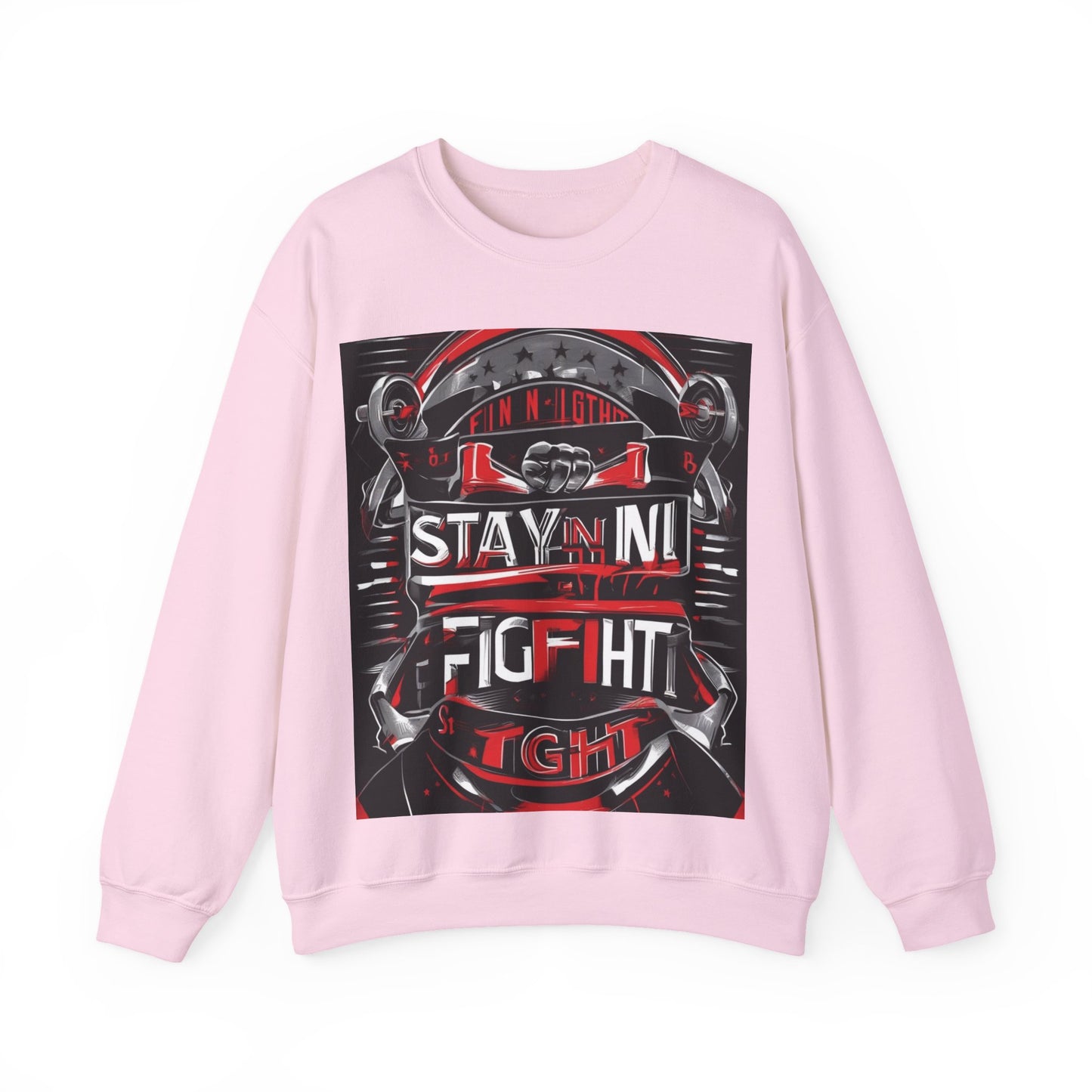 boostlete-rise-grind-type-stay-in-the-fight-banner-retro-1441 — Unisex Heavy Blend Crewneck (G18000)