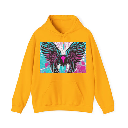 boostlete-am-crew-icon-wings-outline-line-art-0282 — Unisex Heavy Blend Hooded Sweatshirt (Gildan)
