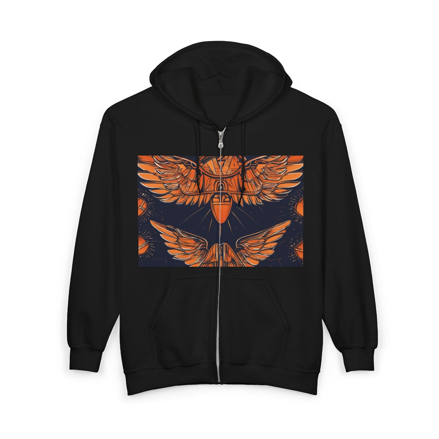 boostlete-field-day-icon-wings-soft-geometric-0298 — Unisex Heavy Blend Full-Zip Hooded Sweatshirt