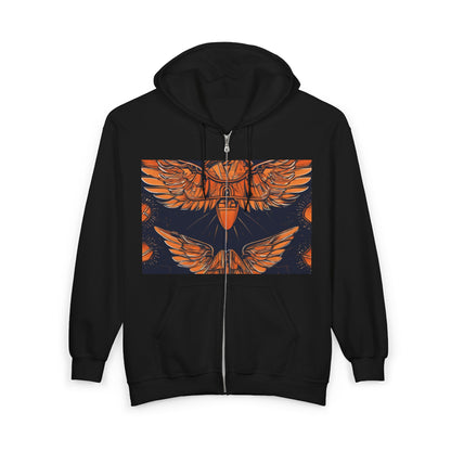 boostlete-field-day-icon-wings-soft-geometric-0298 — Unisex Heavy Blend Full-Zip Hooded Sweatshirt