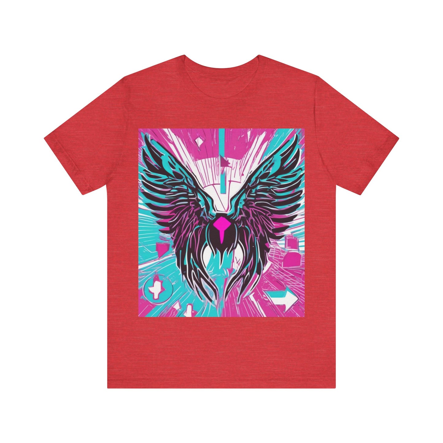 boostlete-am-crew-icon-wings-outline-line-art-0282 — Unisex Jersey Short Sleeve (B+C 3001)