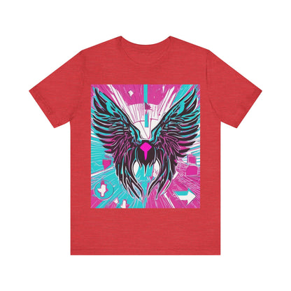 boostlete-am-crew-icon-wings-outline-line-art-0282 — Unisex Jersey Short Sleeve (B+C 3001)