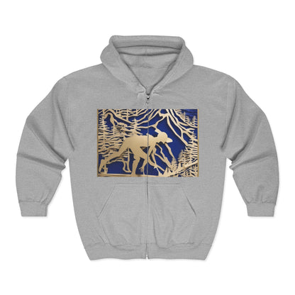 boostlete-recovery-progress-scene-trail-3d-paper-0176 — Unisex Heavy Blend Full-Zip Hooded Sweatshirt