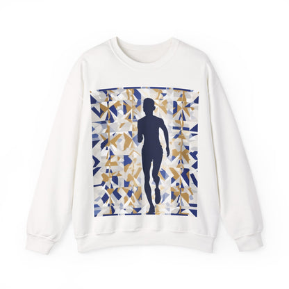 boostlete-recovery-progress-scene-marathoner-matte-geometric-0448 — Unisex Heavy Blend Crewneck Sweatshirt (Gildan)