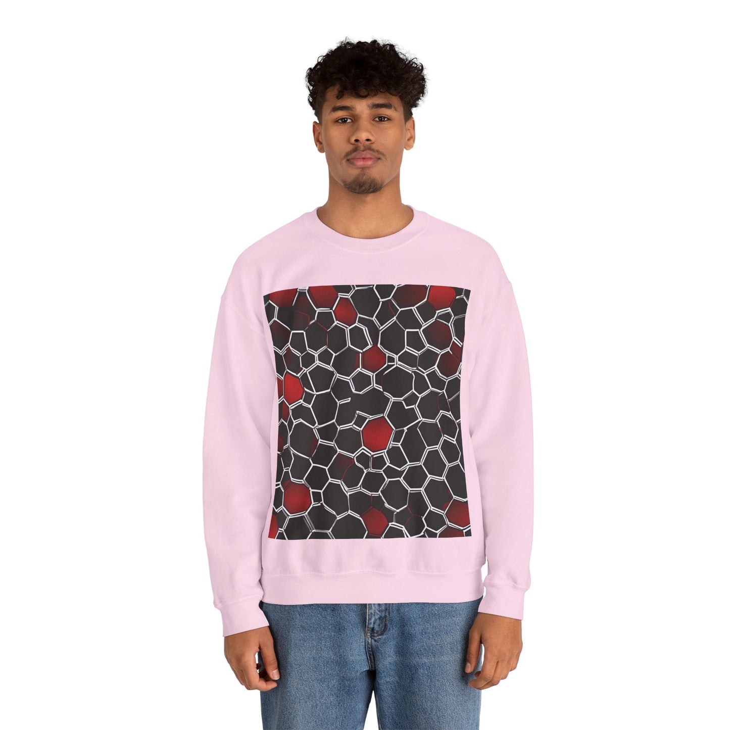 boostlete-quiet-power-pattern-hex-vector-0039 — Unisex Heavy Blend Crewneck (G18000)