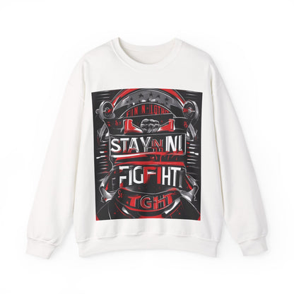 boostlete-rise-grind-type-stay-in-the-fight-banner-retro-1441 — Unisex Heavy Blend Crewneck (G18000)