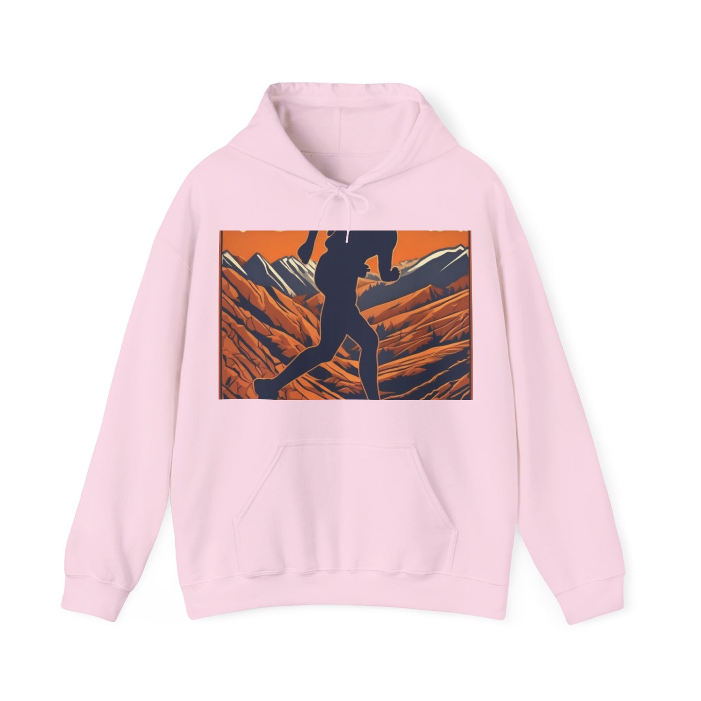 boostlete-iron-intent-scene-trail-3d-retro-0764 — Unisex Heavy Blend Hoodie (G18500)
