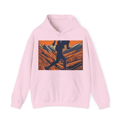 boostlete-iron-intent-scene-trail-3d-retro-0764 — Unisex Heavy Blend Hoodie (G18500)