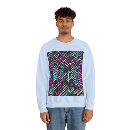 boostlete-recovery-progress-pattern-chevron-retro-0243 — Unisex Heavy Blend Crewneck (G18000)