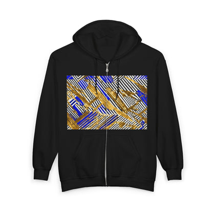 boostlete-boost-mode-pattern-diagonal-monoline-0015 — Unisex Heavy Blend Full-Zip Hooded Sweatshirt