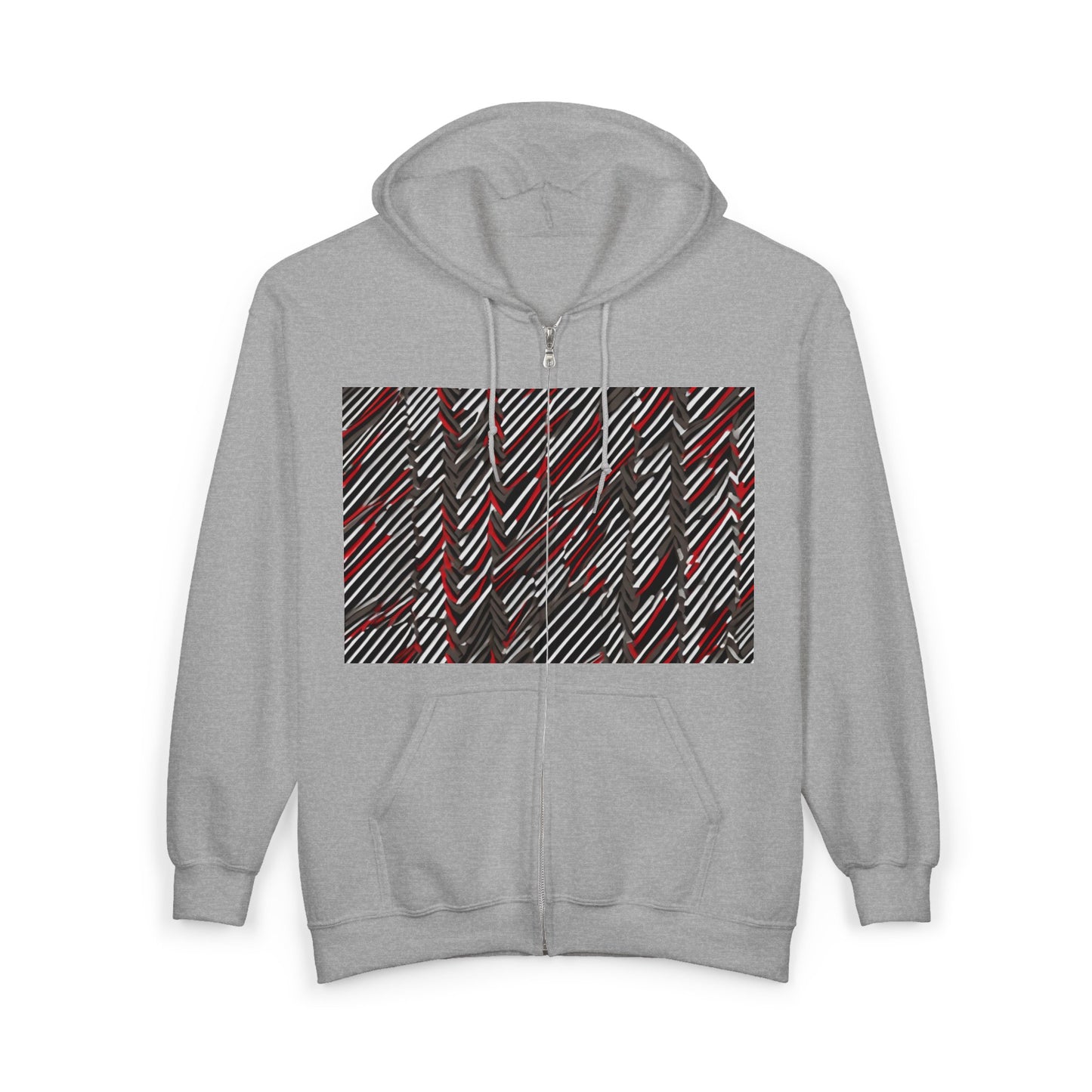boostlete-field-day-pattern-diagonal-paper-0287 — Unisex Heavy Blend Full-Zip Hooded Sweatshirt