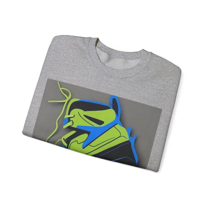 boostlete-quiet-power-icon-sneaker-duotone-paper-0066 — Unisex Heavy Blend Crewneck Sweatshirt (Gildan)
