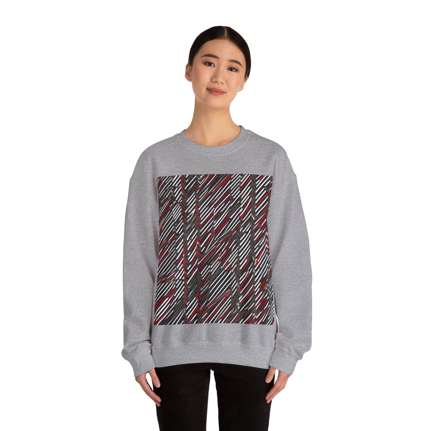 boostlete-field-day-pattern-diagonal-paper-0287 — Unisex Heavy Blend Crewneck Sweatshirt (Gildan)