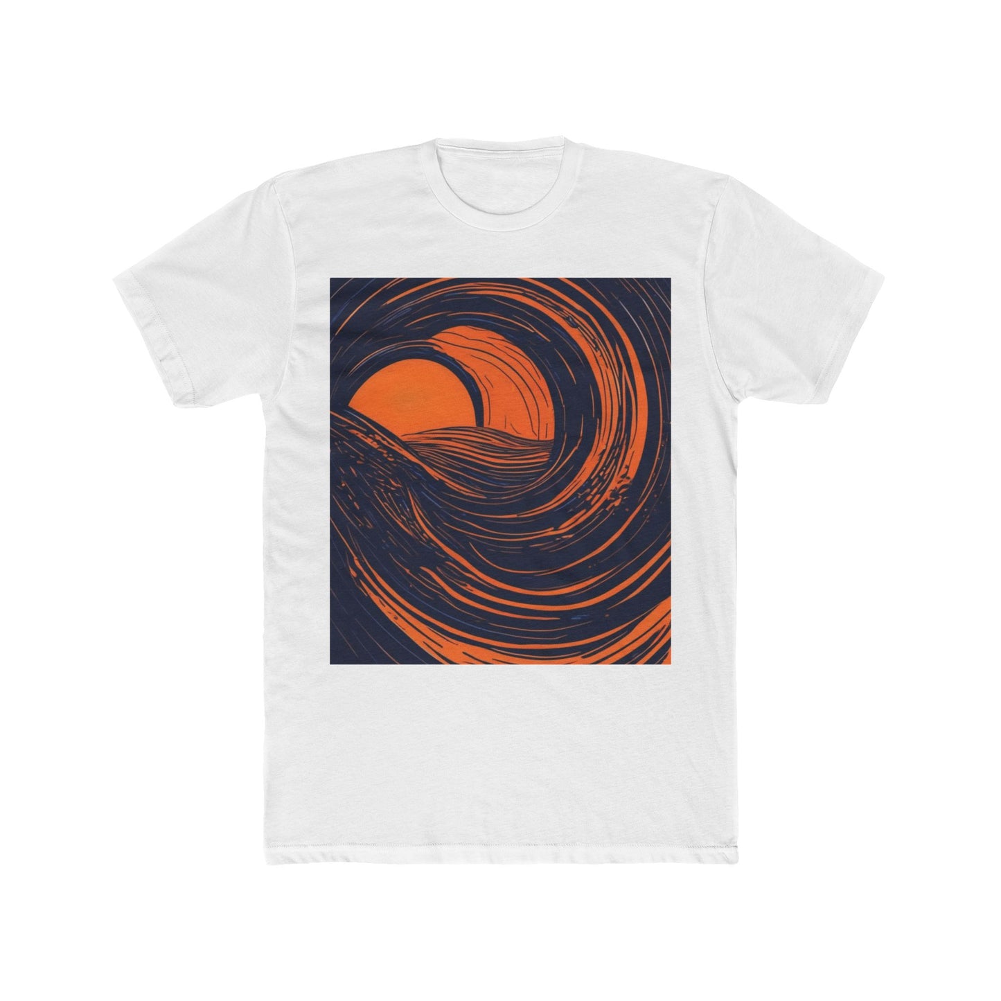 boostlete-rise-grind-icon-sunrise-speed-line-art-0202 — Unisex Cotton Crew Tee (NL 3600)