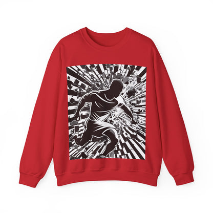 boostlete-field-day-scene-sprinter-halftone-athletic-0248 — Unisex Heavy Blend Crewneck Sweatshirt (Gildan)