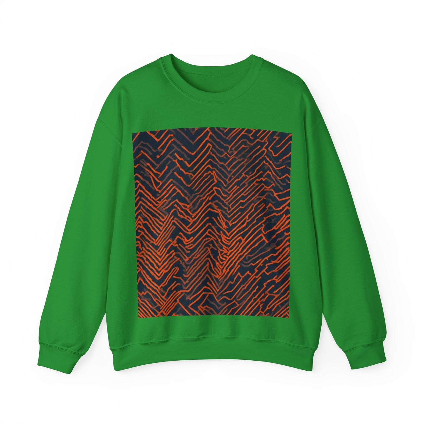 boostlete-field-day-pattern-ekg-modern-0087 — Unisex Heavy Blend Crewneck Sweatshirt (Gildan)