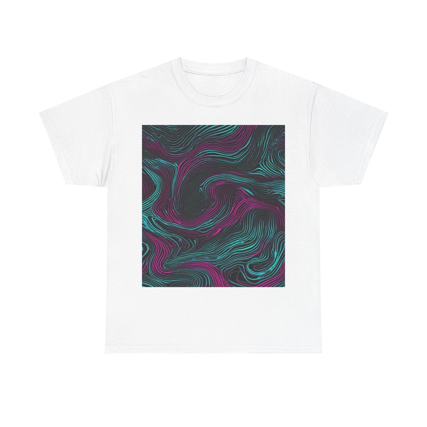 boostlete-am-crew-pattern-topographic-monoline-0075 — Unisex Heavy Cotton Tee (Gildan 5000)