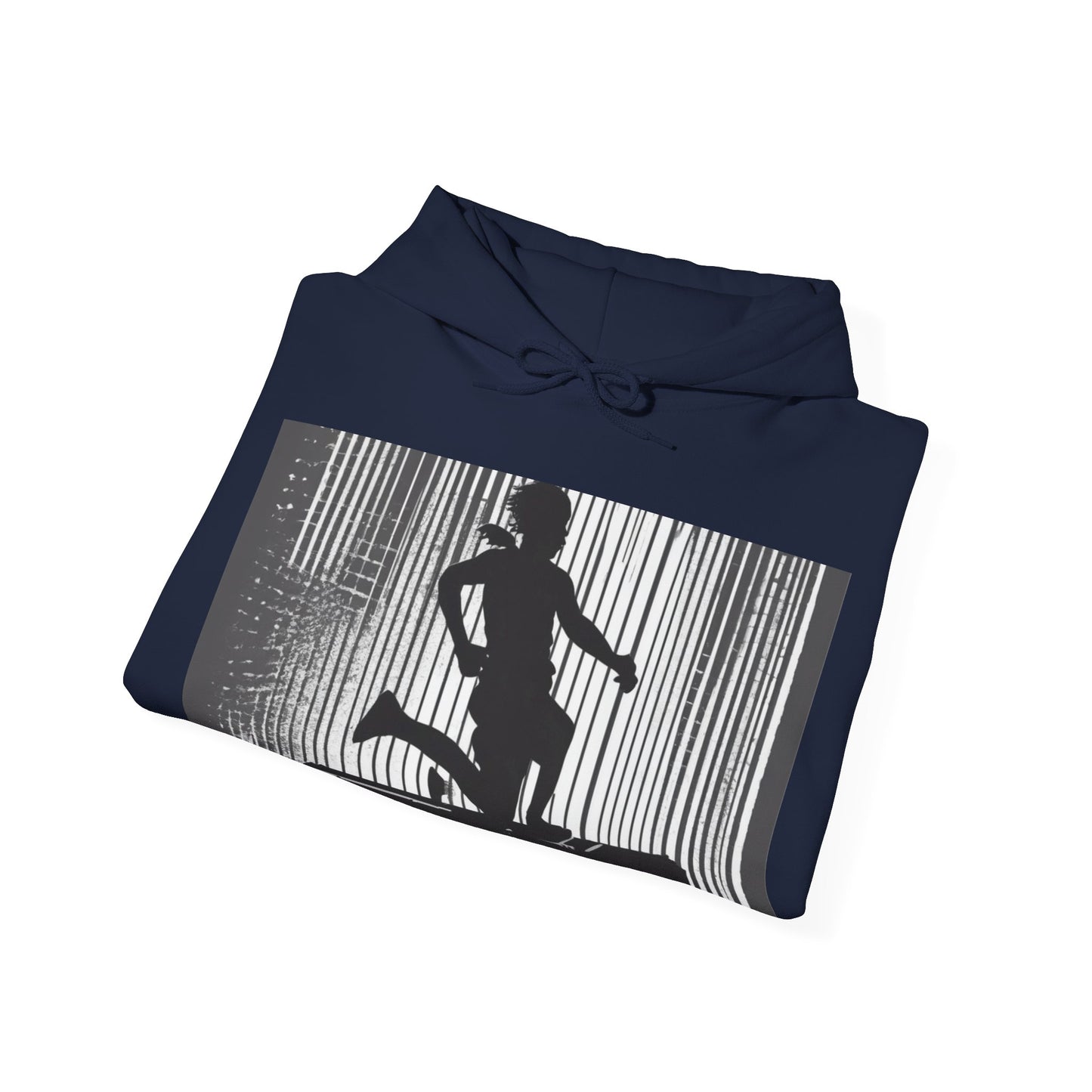 boostlete-am-crew-scene-hurdler-halftone-badge-0956 — Unisex Heavy Blend Hoodie (G18500)