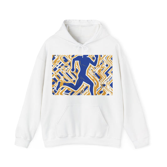 boostlete-pr-season-icon-runner-outline-industrial-0170 — Unisex Heavy Blend Hooded Sweatshirt (Gildan)