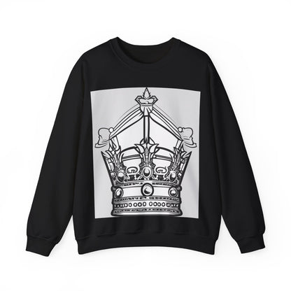 boostlete-quiet-power-icon-crown-outline-badge-0130 — Unisex Heavy Blend Crewneck Sweatshirt (Gildan)