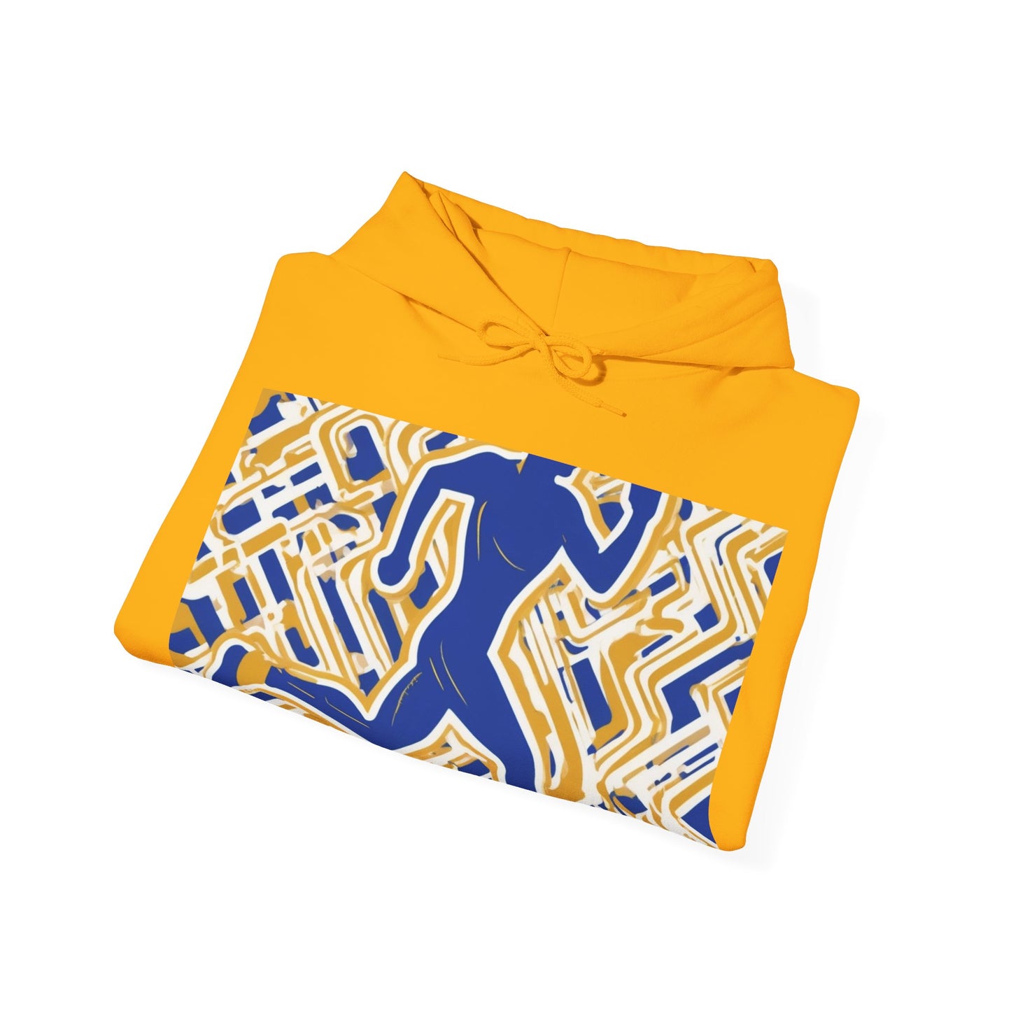 boostlete-pr-season-icon-runner-outline-industrial-0170 — Unisex Heavy Blend Hooded Sweatshirt (Gildan)