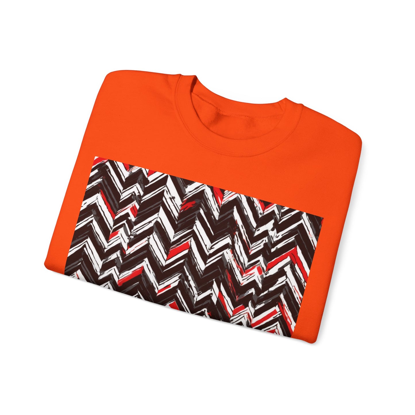 boostlete-am-crew-pattern-chevron-geometric-0659 — Unisex Heavy Blend Crewneck (G18000)