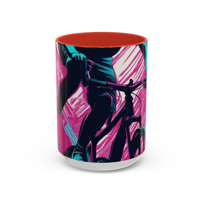 boostlete-field-day-scene-cyclist-glitch-engraved-0256 — Accent Mug 11oz/15oz