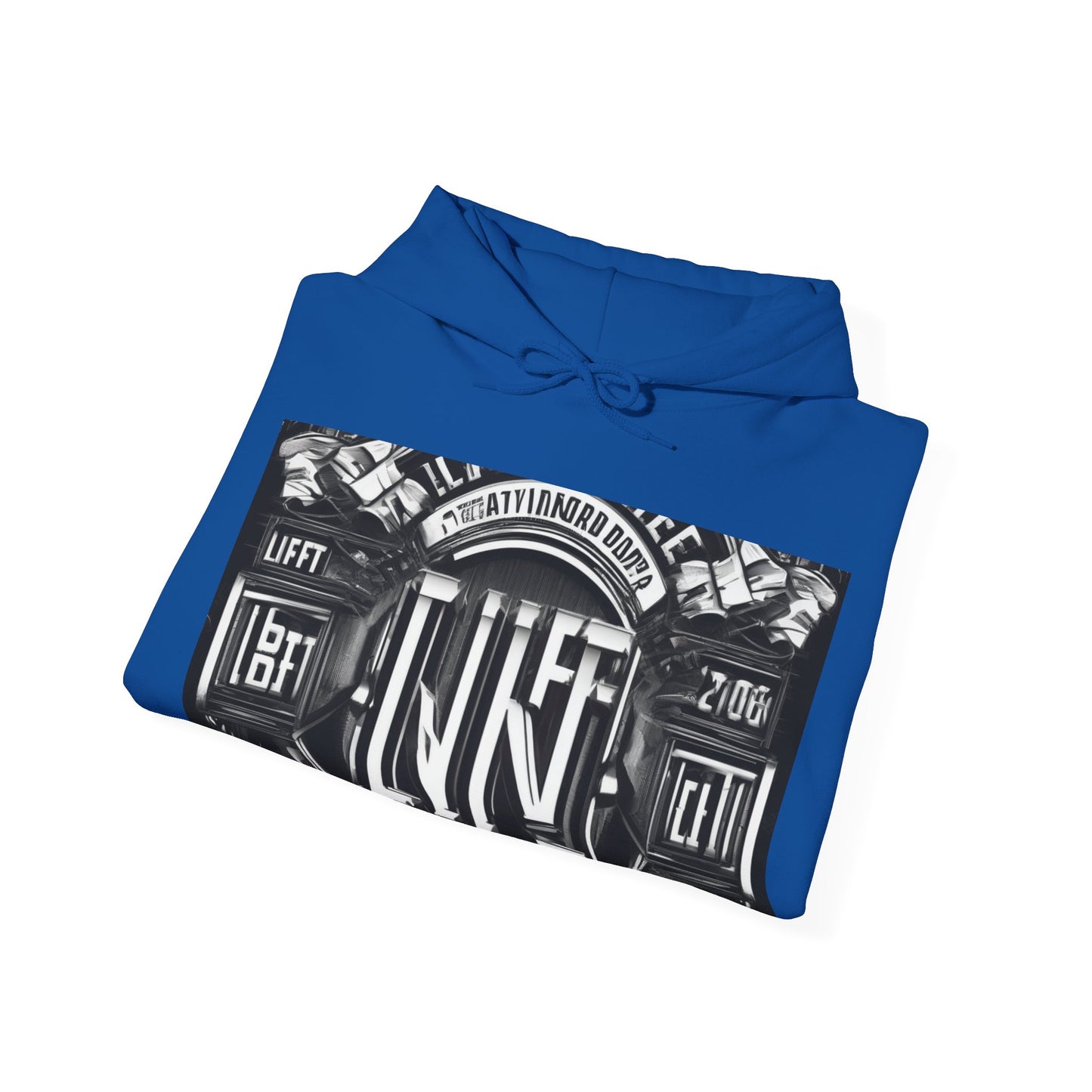 boostlete-am-crew-type-lift-the-standard-banner-engraved-0665 — Unisex Heavy Blend Hoodie (G18500)