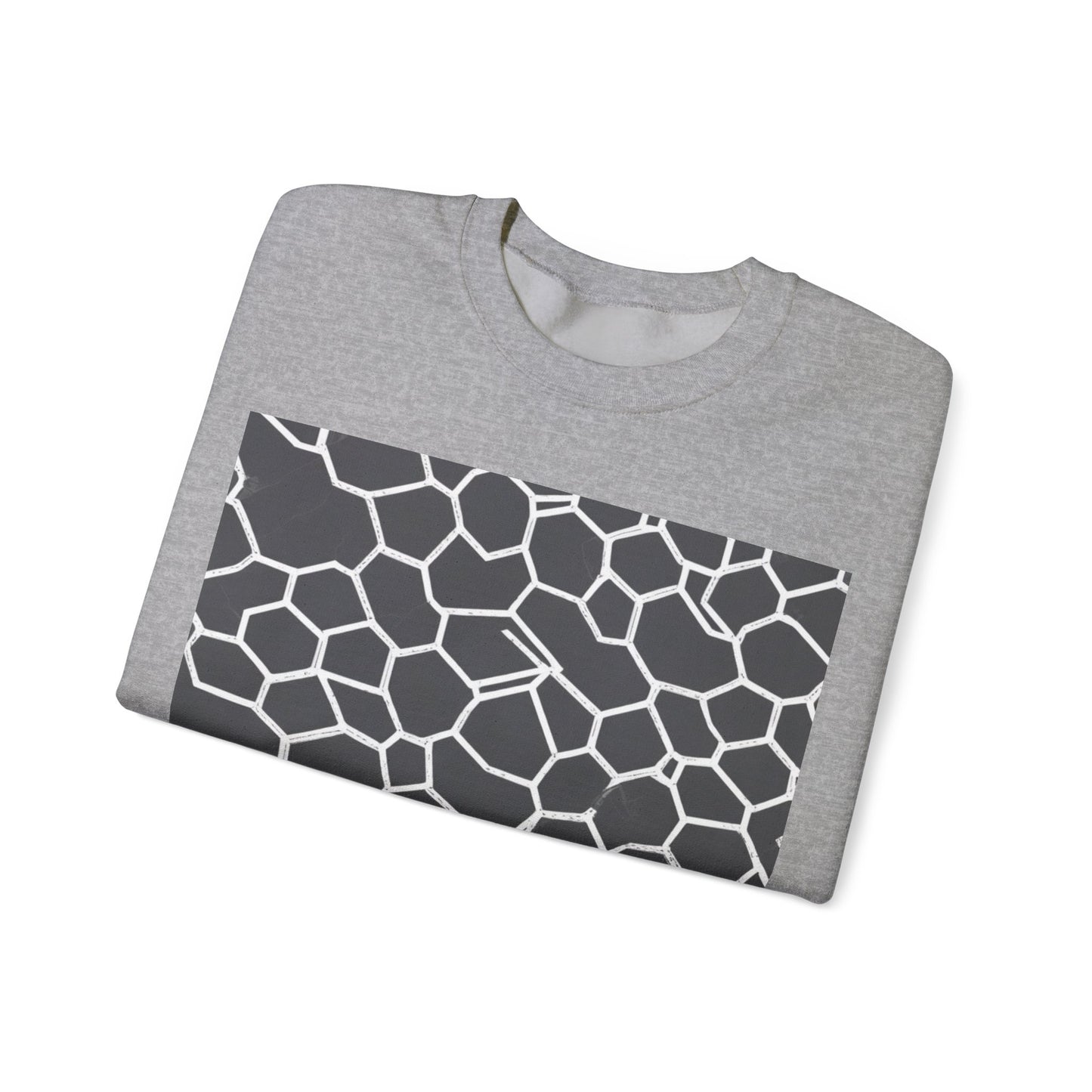 boostlete-iron-intent-pattern-hex-blueprint-0063 — Unisex Heavy Blend Crewneck Sweatshirt (Gildan)