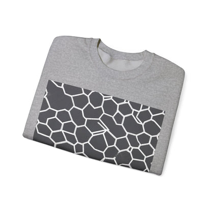 boostlete-iron-intent-pattern-hex-blueprint-0063 — Unisex Heavy Blend Crewneck Sweatshirt (Gildan)