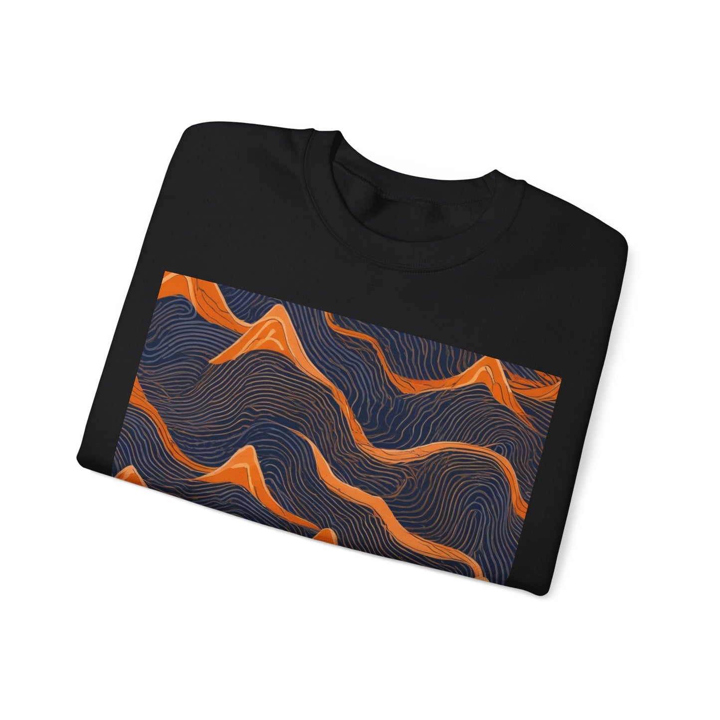 boostlete-boost-mode-pattern-topographic-engraved-0035 — Unisex Heavy Blend Crewneck Sweatshirt (Gildan)