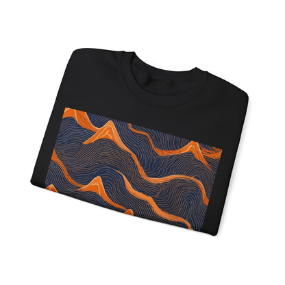 boostlete-boost-mode-pattern-topographic-engraved-0035 — Unisex Heavy Blend Crewneck Sweatshirt (Gildan)