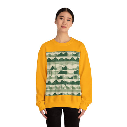 boostlete-mile-by-mile-pattern-audio-blueprint-0971 — Unisex Heavy Blend Crewneck (G18000)