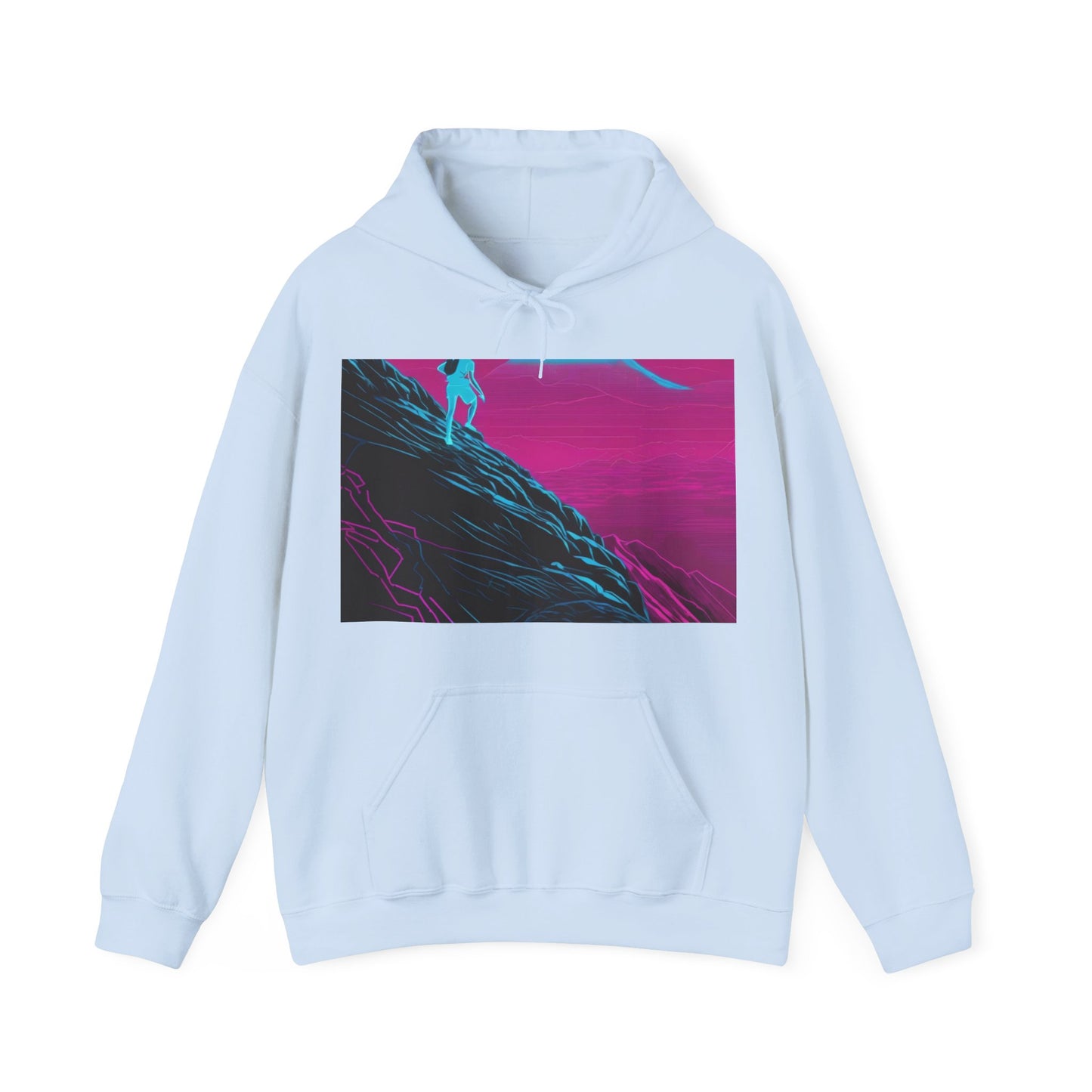 boostlete-boost-mode-scene-trail-neon-blueprint-0832 — Unisex Heavy Blend Hoodie (G18500)