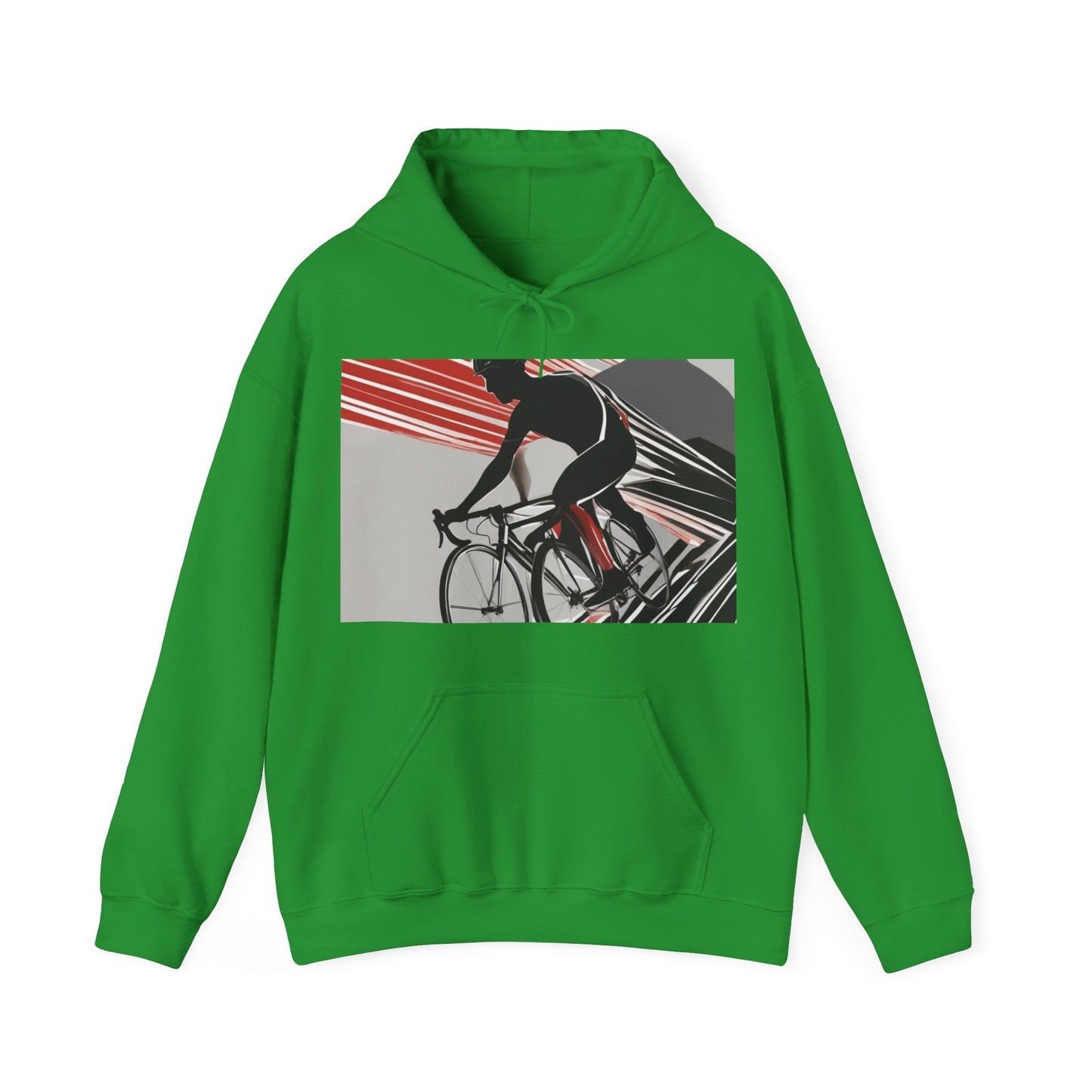 boostlete-boost-mode-scene-cyclist-speed-geometric-0208 — Unisex Heavy Blend Hooded Sweatshirt (Gildan)