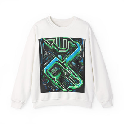 boostlete-boost-mode-type-constancia-gana-diagonal-badge-0185 — Unisex Heavy Blend Crewneck Sweatshirt (Gildan)