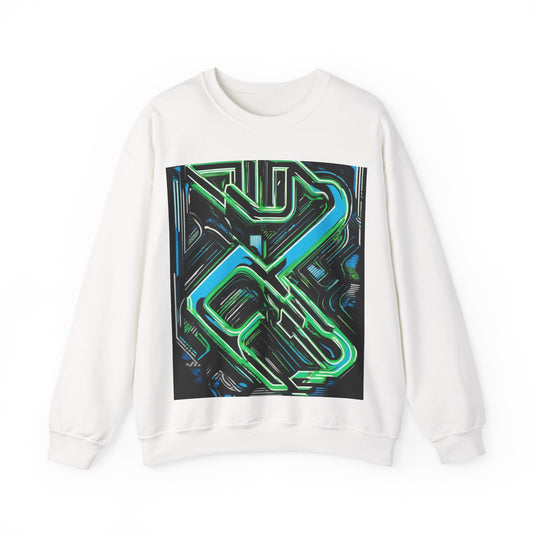 boostlete-boost-mode-type-constancia-gana-diagonal-badge-0185 — Unisex Heavy Blend Crewneck Sweatshirt (Gildan)