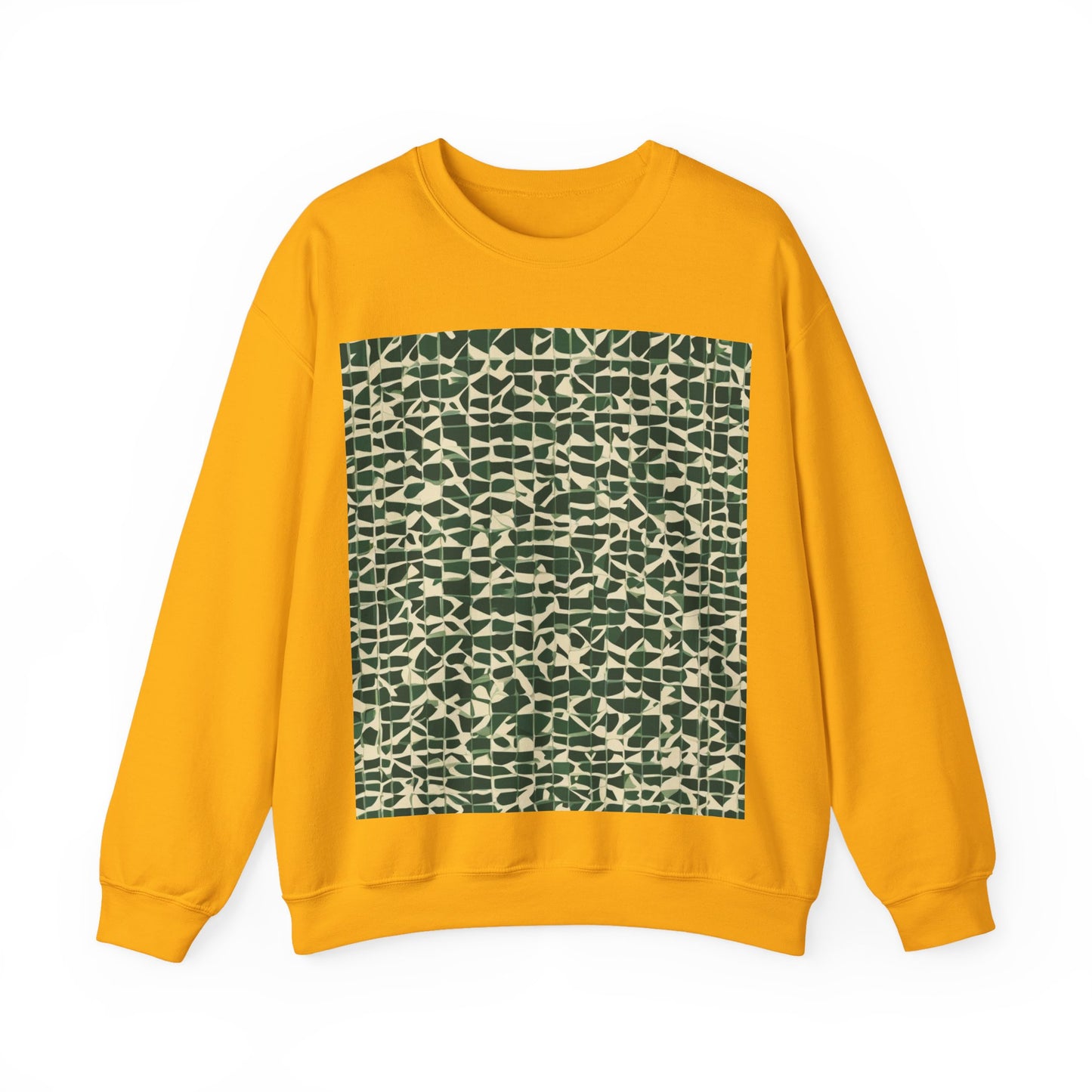 boostlete-iron-intent-pattern-plate-number-isometric-0099 — Unisex Heavy Blend Crewneck Sweatshirt (Gildan)