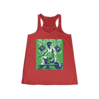 boostlete-am-crew-scene-rower-grainy-bold-0172 — Women's Flowy Racerback Tank (B+C 8800)