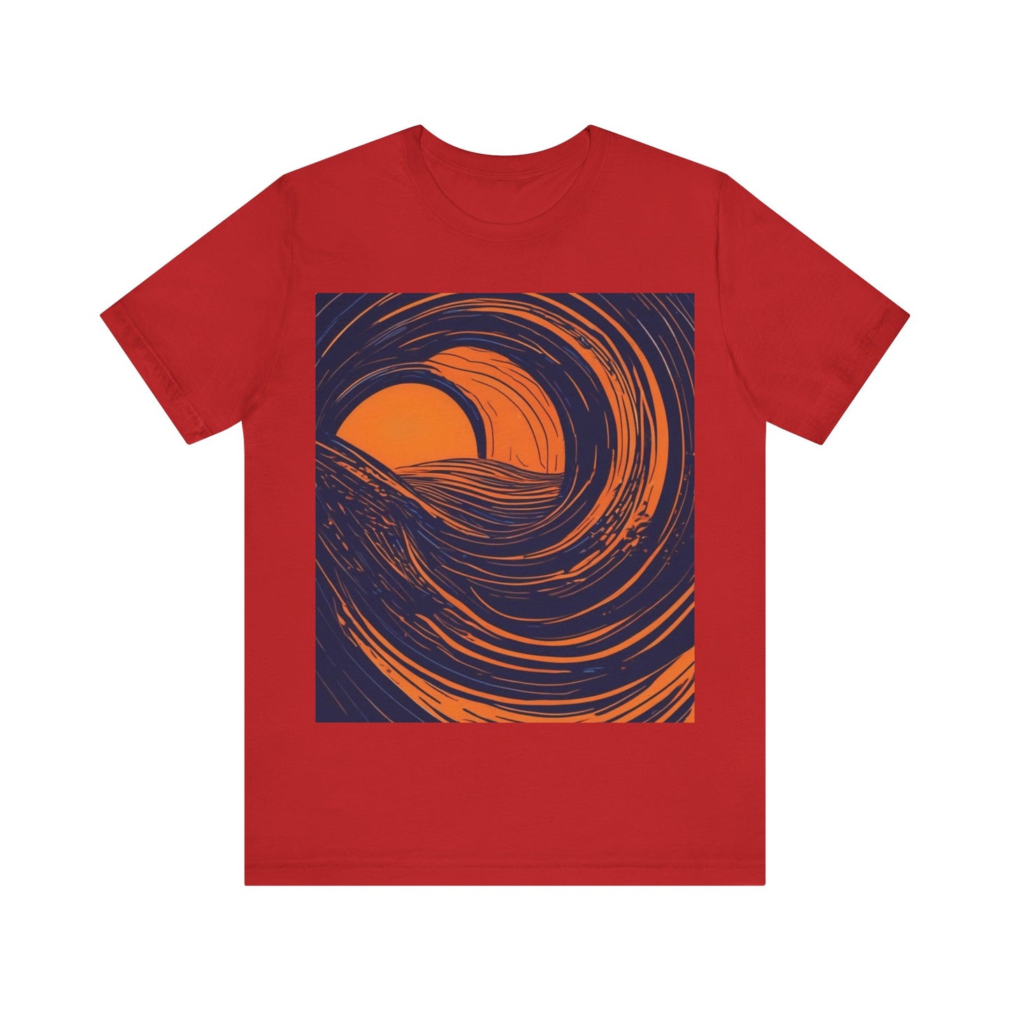 boostlete-rise-grind-icon-sunrise-speed-line-art-0202 — Unisex Jersey Short Sleeve (B+C 3001)