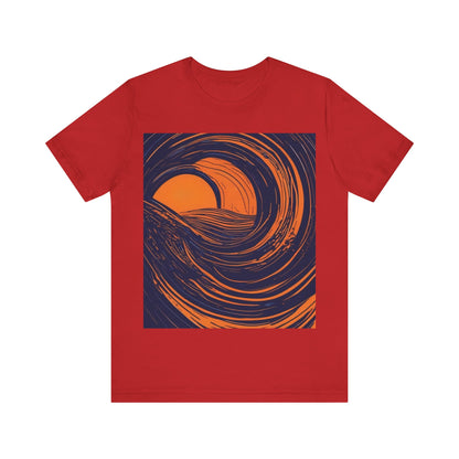 boostlete-rise-grind-icon-sunrise-speed-line-art-0202 — Unisex Jersey Short Sleeve (B+C 3001)
