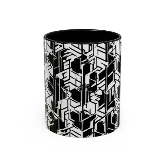 boostlete-field-day-pattern-micro-blueprint-0927 — Accent Mug 11/15oz