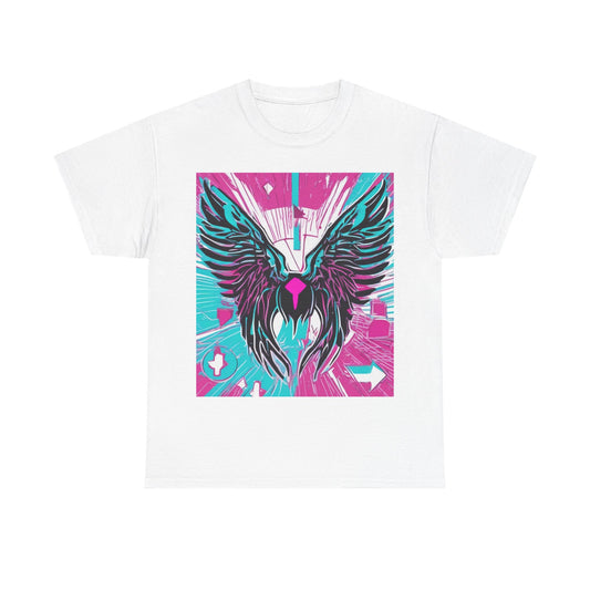 boostlete-am-crew-icon-wings-outline-line-art-0282 — Unisex Heavy Cotton Tee (Gildan 5000)
