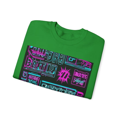 boostlete-rise-grind-type-battery-100-effort-split-blueprint-0205 — Unisex Heavy Blend Crewneck Sweatshirt (Gildan)