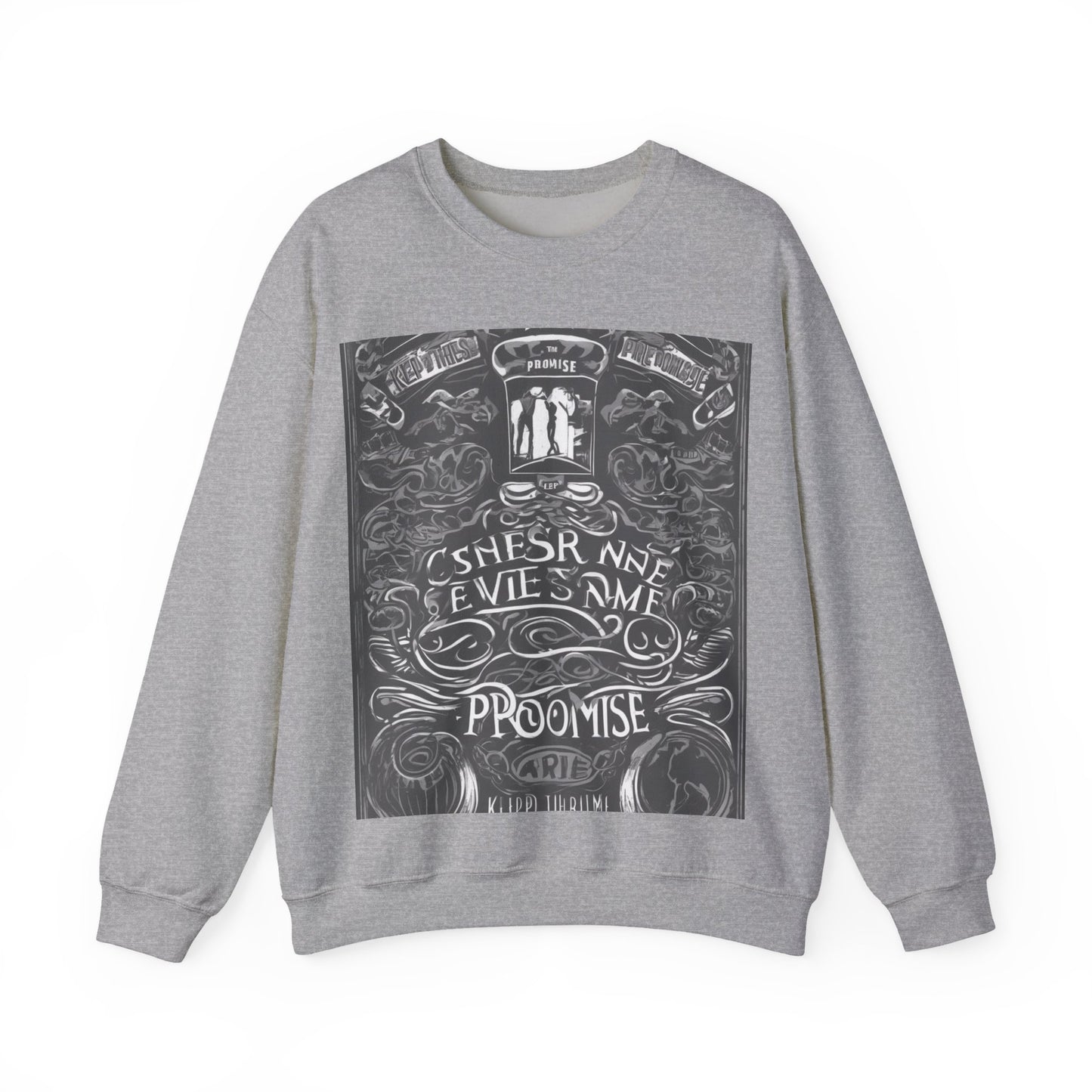 boostlete-boost-mode-type-keep-the-promise-big-monoline-0049 — Unisex Heavy Blend Crewneck Sweatshirt (Gildan)