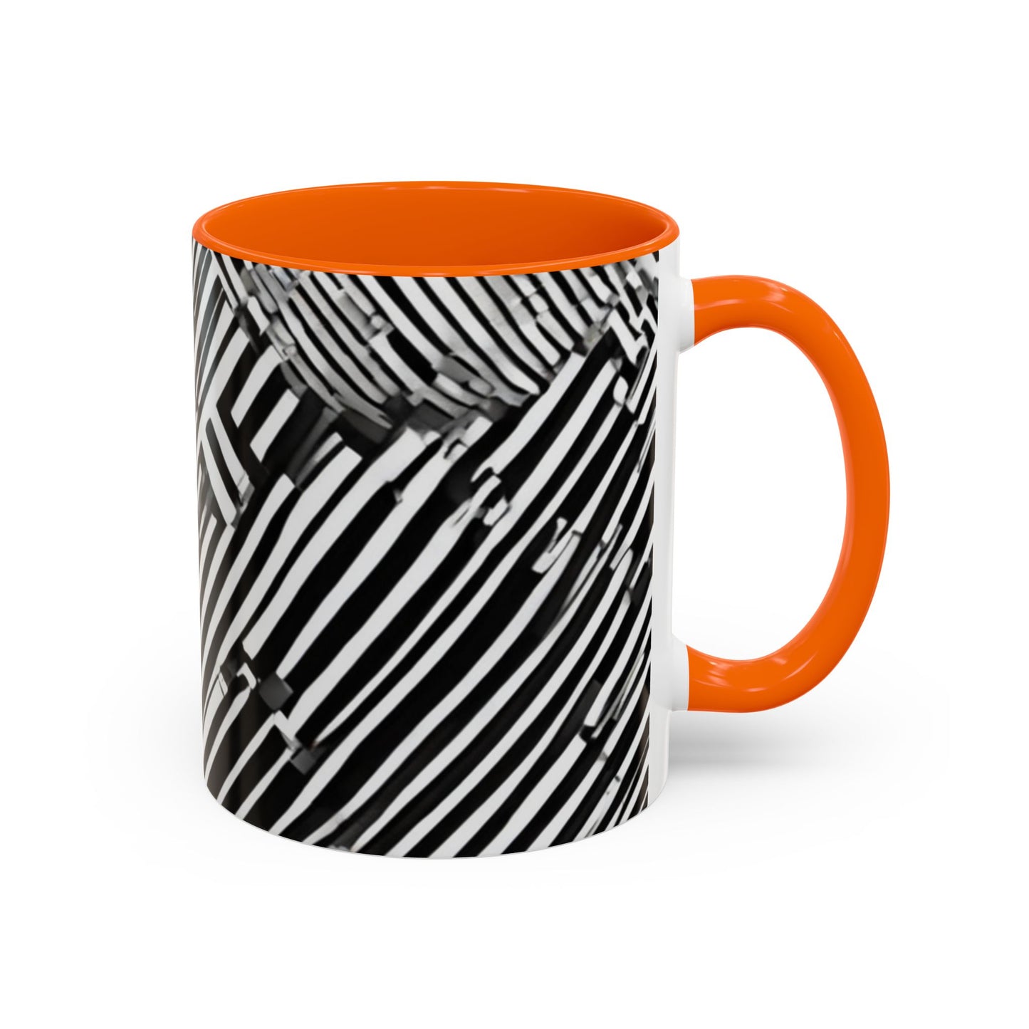 boostlete-mile-by-mile-pattern-barcode-monoline-0059 — Accent Mug 11oz/15oz