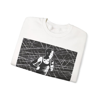 boostlete-headspace-scene-marathoner-speed-geometric-0816 — Unisex Heavy Blend Crewneck (G18000)