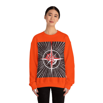 boostlete-boost-mode-icon-compass-chalk-vector-1382 — Unisex Heavy Blend Crewneck (G18000)