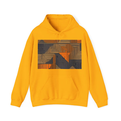 boostlete-field-day-pattern-stair-steps-geometric-0055 — Unisex Heavy Blend Hooded Sweatshirt (Gildan)