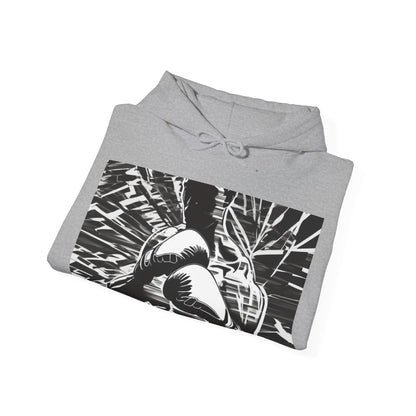 boostlete-boost-mode-scene-boxer-glitch-paper-0084 — Unisex Heavy Blend Hooded Sweatshirt (Gildan)